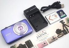  EXC 5 w/ 8GB SD Sony Cyber-shot DSC-WX7 Blue 16.2MP 5x Zoom Camera Charger
