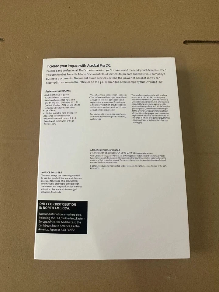 Adobe Acrobat Pro Full Version DVD/Windows - Permanent License For 2 PCs - New - Image 2 of 4