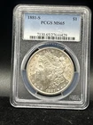 1881-S $1 Morgan Silver Dollar PCGS MS65 UNC 90% US Coin F63