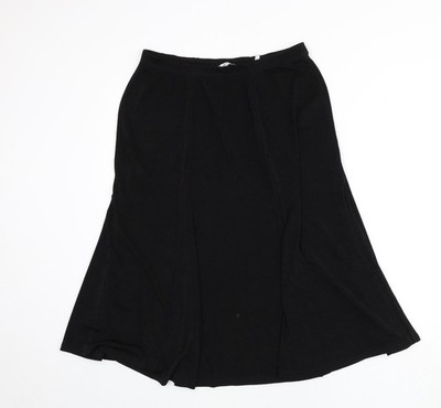 Julipa Damen schwarz Polyester Schlagrock Größe 14