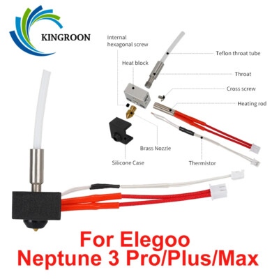 Hotend Kit for Elegoo Neptune 3 Pro/Plus/Max 3D Printer Part Head Hotend Nozzle