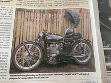 VELOCETTE KTT RACER MOTORCYCLE RACER ARTICLE. Last one