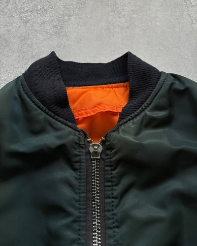 Vintage 80s ALPHA INDUSTRIES MA-1 USAF MIL-J-82790J Reversible Jacket Medium USA - Picture 17 of 21