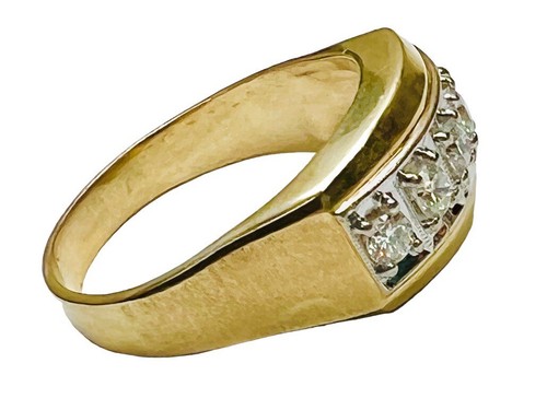 ¡Impresionante anillo de diamantes de oro amarillo de 14 quilates de 1,15 quilates talla 14 13,3 gramos! - Imagen 6 de 9