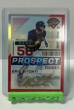 ERIC BITONTI 2024 Panini Prospect Edition Red Scope Prospect Ticket AUTO 44/199