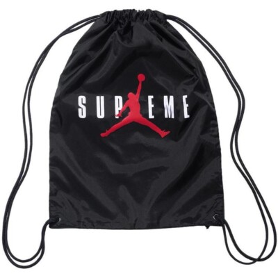 Supreme New Jordan Draw String Bag W Sticker | eBay