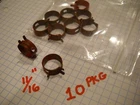 Spring Action Replacement Hose Clamp Red 11/16" Pack of 10
