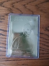 DANBURY MINT STAR TREK COMMANDER SPOCK 22KT GOLD 2.5 X 3.5 CARD