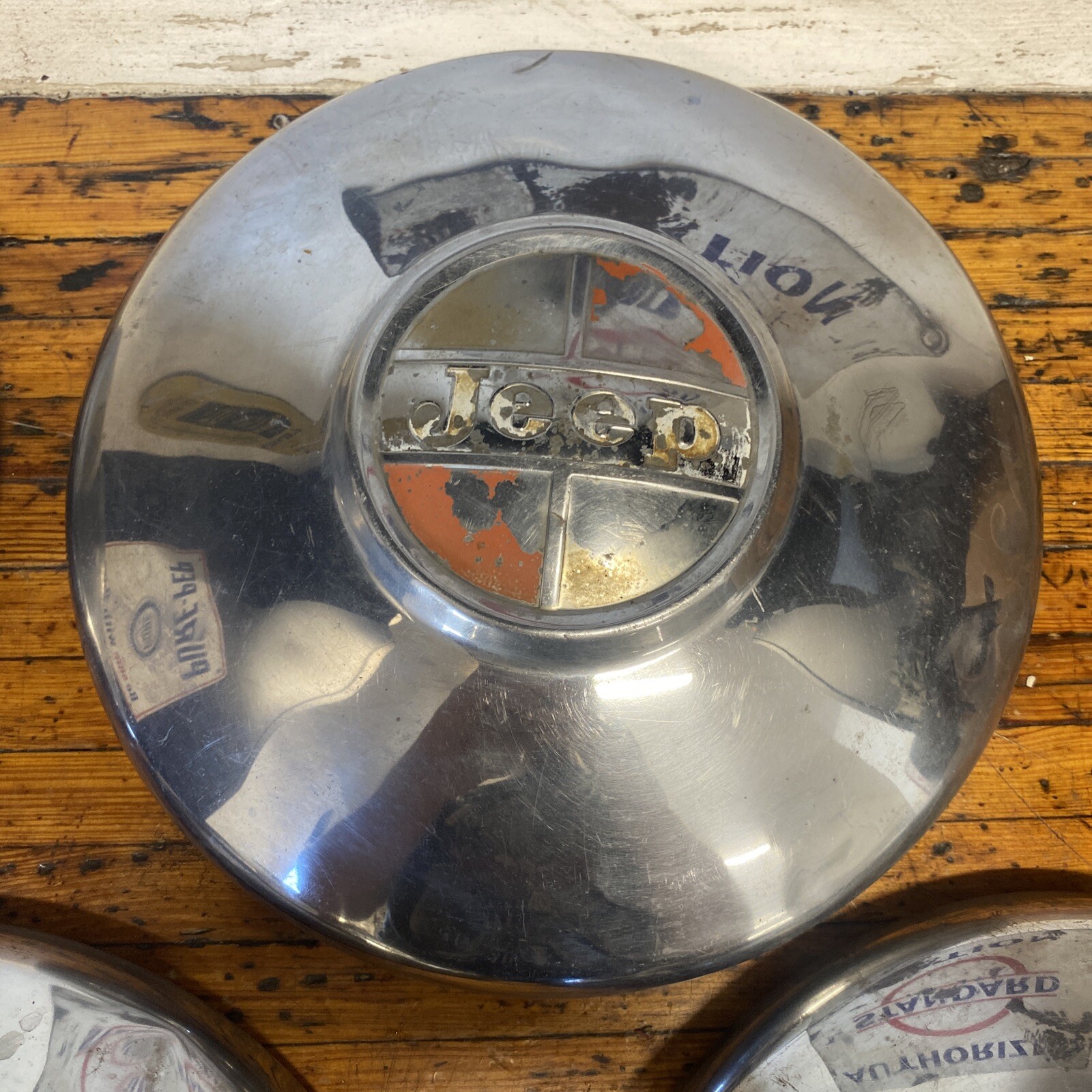 Jeep Vintage Dog Dish Hubcaps Wagoneer•Gladiator•Jeepster Wheel Covers