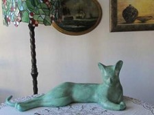 Bronze siamese cat statue , 1,4 mt / GATTO SIAMESE  scultura in bronzo Thai