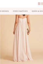 Birdy Grey Kaia bridesmaid dress Maxi Light Pink Pale Blush Small  XS X-Small