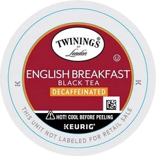 Twinings Decaf English Breakfast Tea K-Cup Pods for Keurig - 12 Count