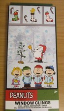 NEW NIP Peanuts Christmas Window Clings Snoopy Charlie Brown Lucy Tree & More