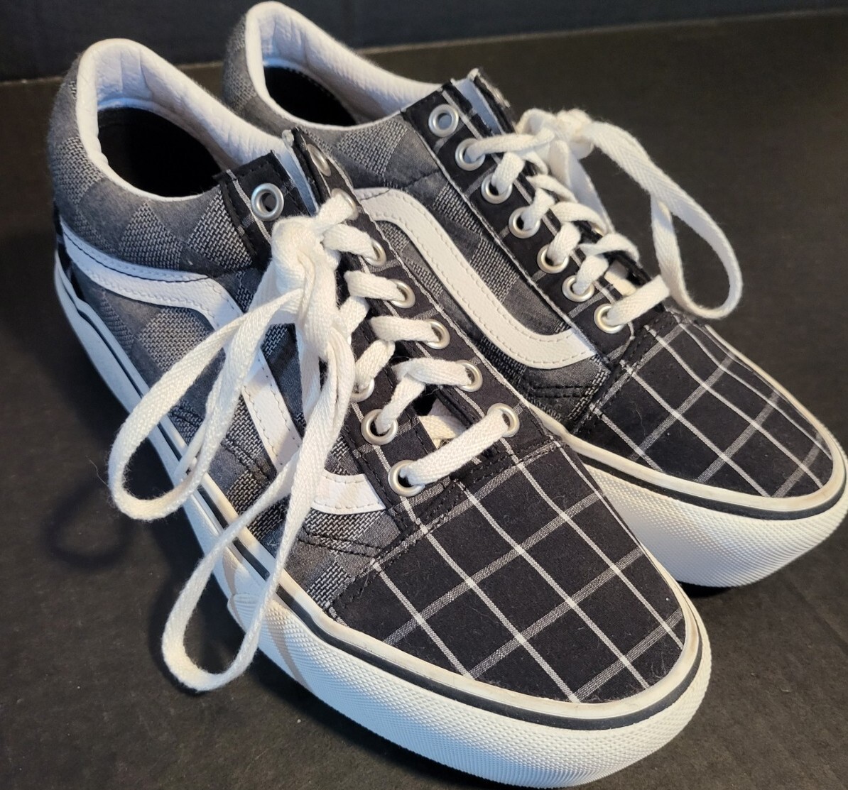 checkered rainbow vans - image 2