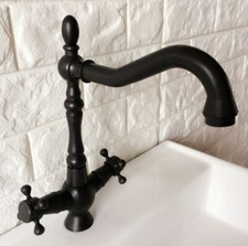 Black Oil Rubbed Brass Bathroom Kitchen Bar Vessel Sink Swivel Faucet Tap snf380