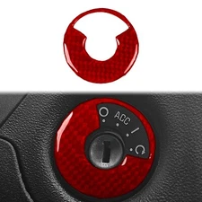 Dashboard Ignition Keyhole Trim For Chevrolet Malibu 2010-2012 Red Carbon Fiber