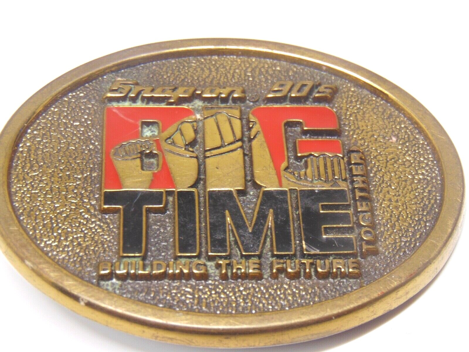 Snapon Tools Solid Brass Belt Buckle BTS Gem