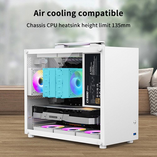 Translation Gaming Computer Case With Grip Handle Cooling PC Tower For M-ATX/-yp - Afbeelding 10 van 14