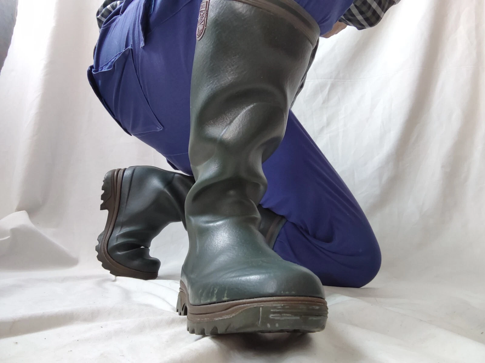 Rubber Boots Waders Wellies Rubber Caucho Vintage Botas Caza Pesca EAGLE 44