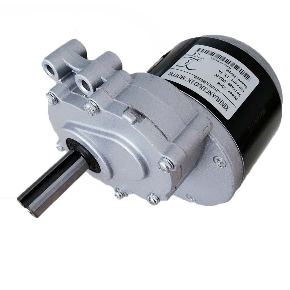 250w 24v 75rpm or 120rpm low speed brush motor, 44mm Longer