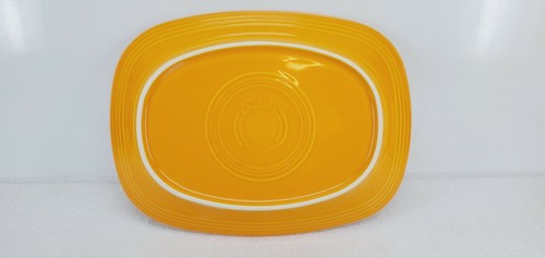 rectangular rectangle SERVING PLATTER PLATE butterscotch orange FIESTA 12" NEW - Picture 4 of 4