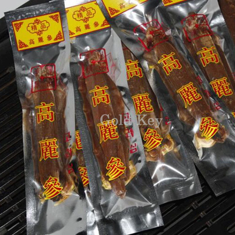 10 años 4 piezas raíz seca de ginseng 100 g, ginseng rojo coreano, salud de hierbas chinas Foto 3 de 4