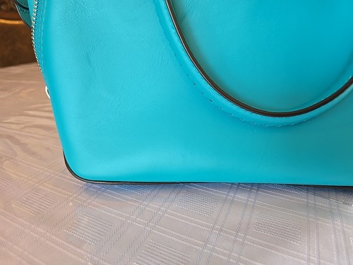 Michael Kors Unique Turquoise Soft Leather Shoulder Crossbody H.bag Purse - Picture 8 of 17