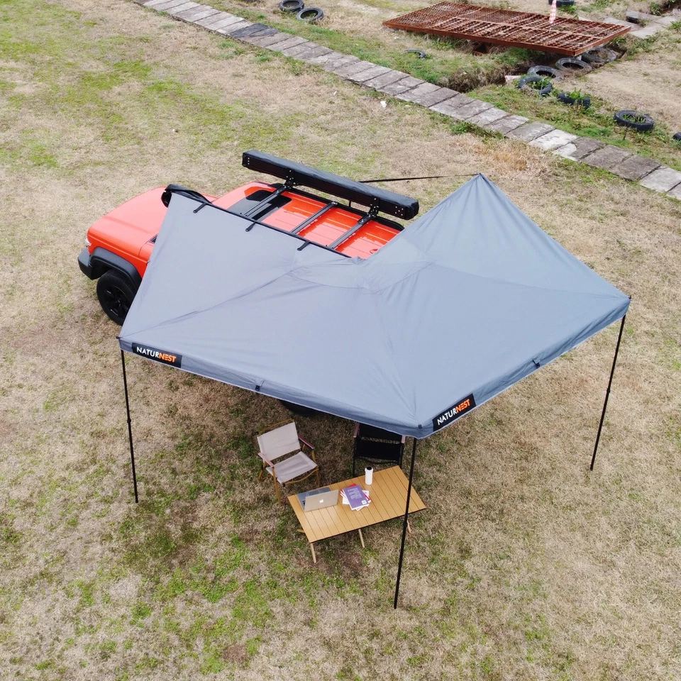 Toldo lateral de carro Naturnest 270 veículo guarda-sol acampamento passageiro lateral para SUV Jeep - Imagem 2 de 4