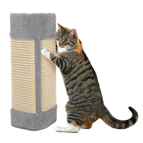 Kitty Cave Cat Large Sisal Scratching Faux Fur Beige Easily Clean