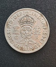 1945 Great Britain GEORGE VI Silver 2 Shillings Coin