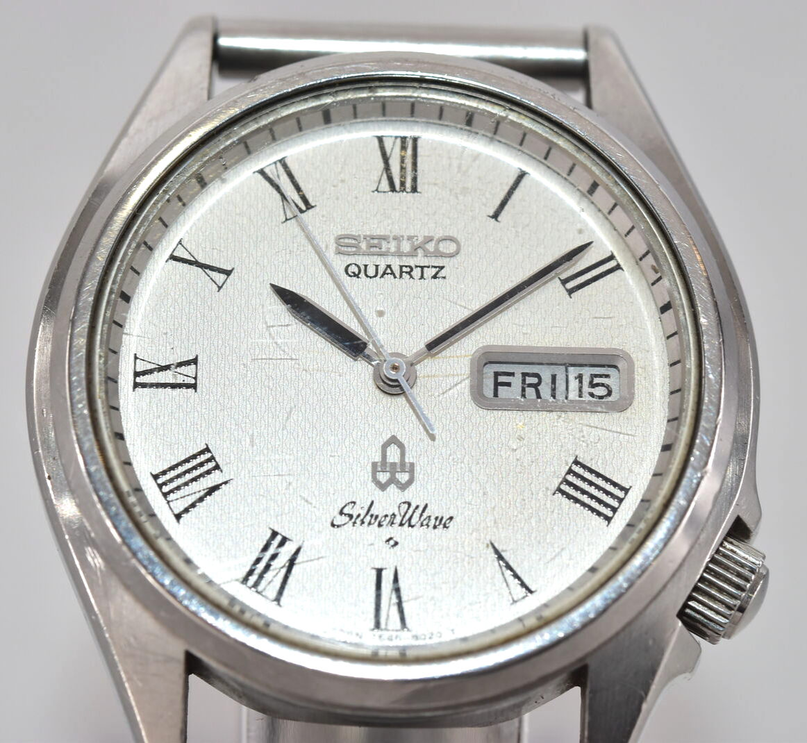 New Battery Seiko Silver Wave 7546-8010 Quartz White Dial