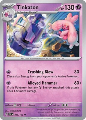 Pokemon Tinkaton (85/281) Paradox Rift LP REVERSE HOLO