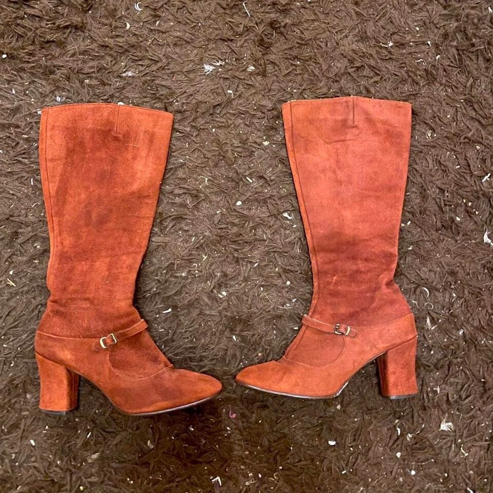 Brown gogo shop boots