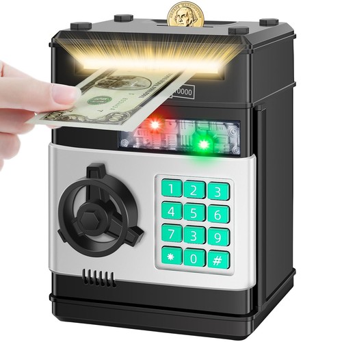Piggy Bank for Kids Electronic Cash Coin Money Saving Box Money Bank for 8 9 ...