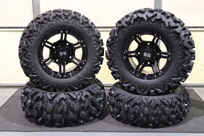 SPORTSMAN XP1000 27'' RIP SAW RADIAL ATV TIRE 14'' VIPER BLK WHEEL KIT POL1CA
