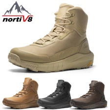 NORTIV 8 Men Tactical Military Hiking Boots Lightweight Motorcycle Combat Boots