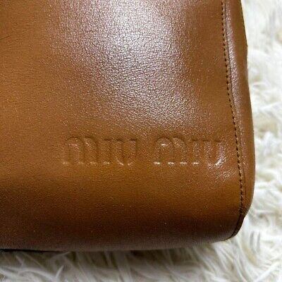 miu miu Archive Shoulder Bag Shoulder Pouche Leather Brown miu miu Archive Shoulder Bag Shoulder Pouche Leather Brown