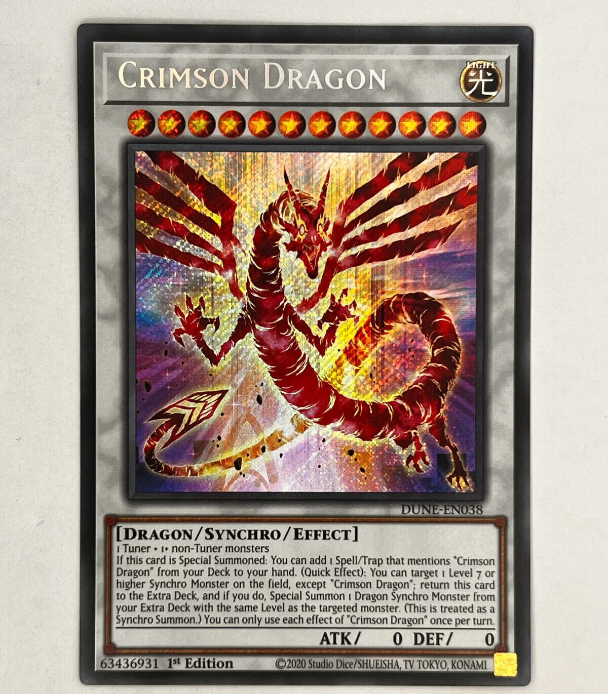 Crimson Dragon DUNE-EN038 Duelist Nexus for sale | eBay