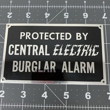 NUEVO LETRERO DE SEGURIDAD ALARMA METÁLICA CENTRAL ELÉCTRICA ANTIRROBO HOGAR NEGOCIO