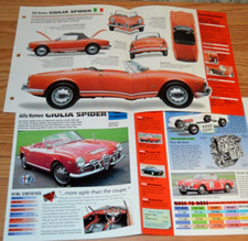 1962 ALFA ROMEO GIULIA SPIDER VELOCE SPEC INFO POSTER ORIGINAL BROCHURE AD 62