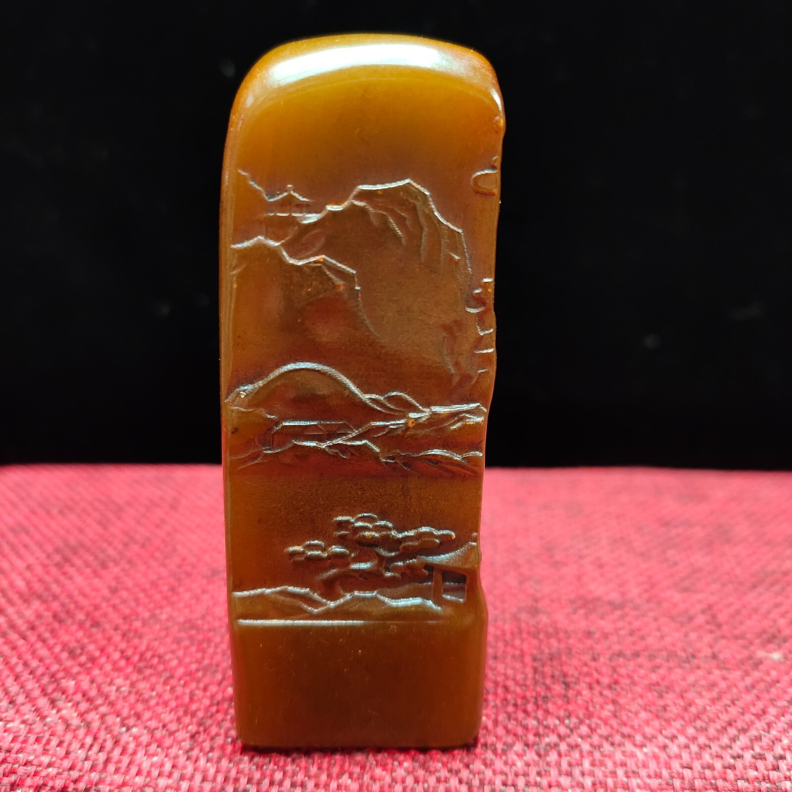 China Shoushan stone culture Antique landscapes beautiful design seal statue3008