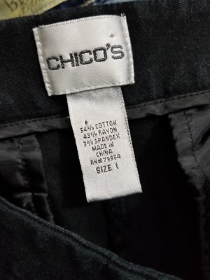 Chico's Black Capri pants Size 1 (regular sz 8) | eBay