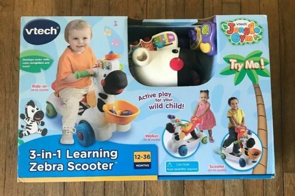 vtech animal fun 3 in 1 zebra scooter