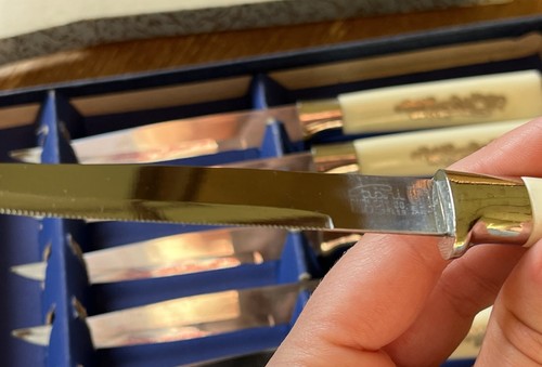 Solingen Steak Knives Set of 6 VTG Original Box, Stainless Steel, Crown Awards - Picture 7 of 24