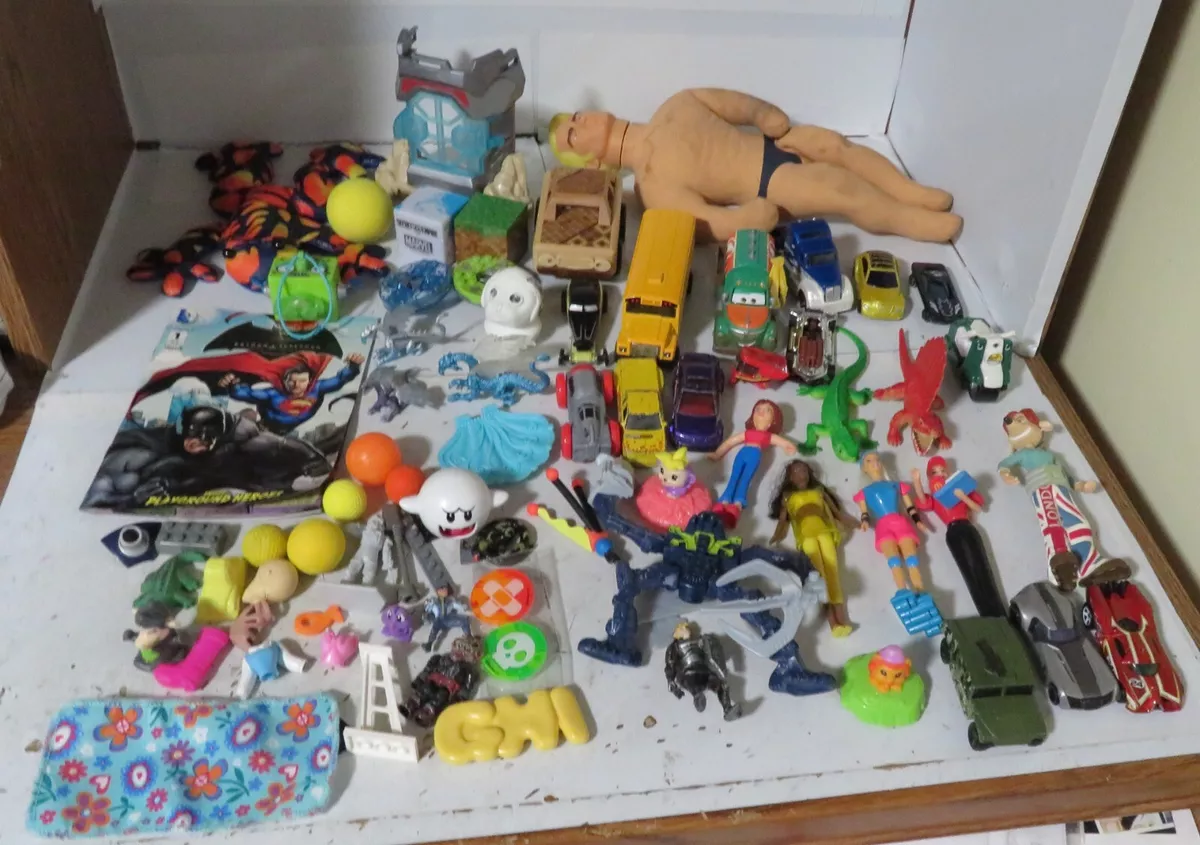 Large Mixed Lot Toys Action Figures Animals McDs Lego Pokemon