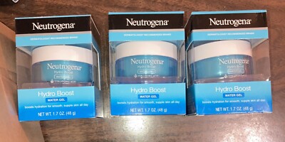 3x Neutrogena Hydro Boost Water Gel + Hyaluronic Acid, 48-Hour Hydration, 1.7 oz