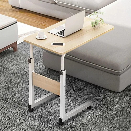 Mobile Over Bed Chair Table Hospital Overbed Height Adjustable Laptop Tray Stand - Picture 8 of 11