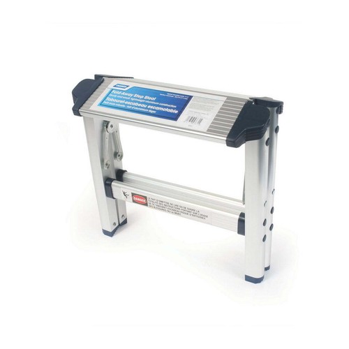 Aluminum Single Step Stool | Folding with Plastic Feet | Supports Up to 200 lbs - Picture 5 of 5