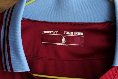 MAGLIA MAGLIA HOME ASTON VILLA ENGLAND 2015/2016 MACRON TAGLIA M ADULTO #9 SINCLAR - Foto 6 di 7
