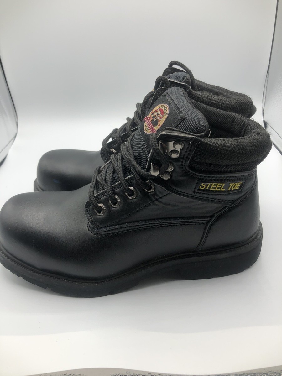 Brahma Mens Steel Toe Work Boots Black Leather Oil Resistant Lug Sole Size 12 Brahma Men main image 2